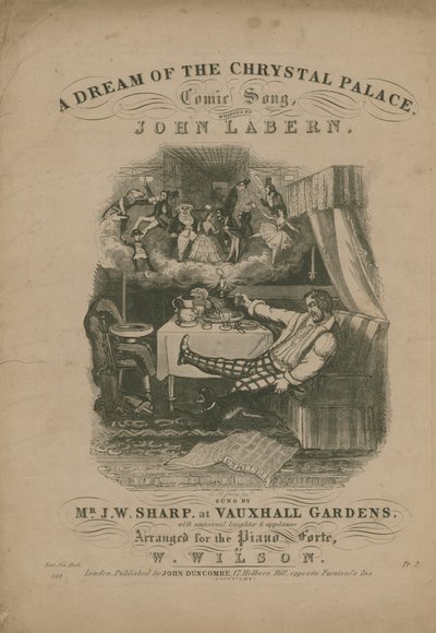 En drøm om Krystalpaladset, en komisk sang af John La Bern af T. Hampson Jones