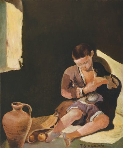 Dream of the Following Day, ca. 1940 (olie på lærred) af Tô Ng?c Vân