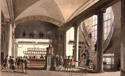 Auktionsmarkedets sal af T. and Pugin A.C. Rowlandson