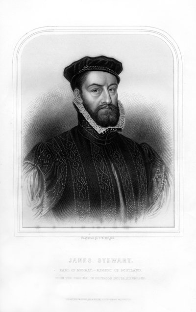 James Stewart, 1. jarl af Moray, regent af Skotland, 1870 af T. W. Knight