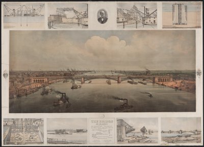 The Bridge at St Louis, ca. 1874 (kromolitografi) af T. Welcker