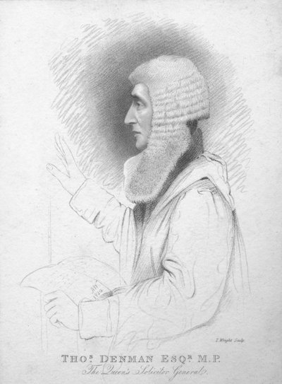 Thomas Denman Esq. MP., Queens Solicitor General, c1820. af T. Wright