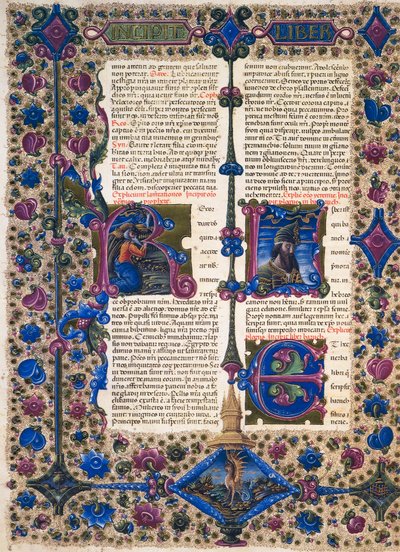 Incipit fra Profeten Baruchs Bog, fra bind II af Bible of Borso d