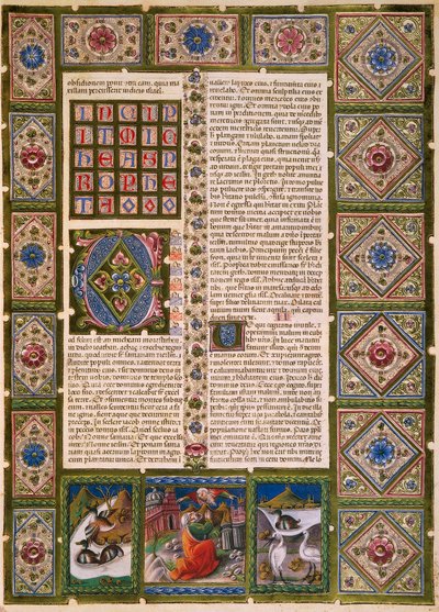 Incipit fra Anden Makkabæerbog, fra bind II af Bible of Borso d