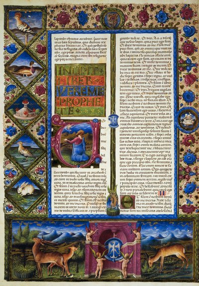 Incipit fra Jeremias bog, fra bind II af Bible of Borso d