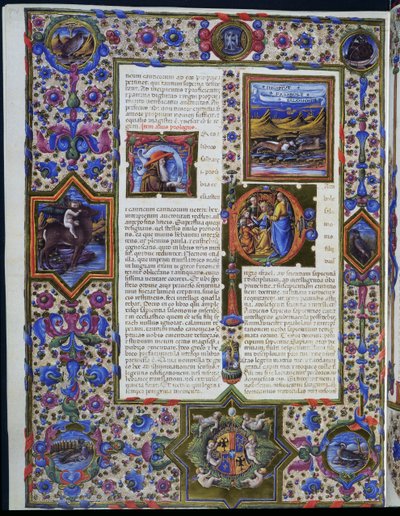 Incipit af lignelsen om Salomon, fra første bind af Bible of Borso d