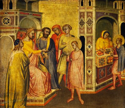 St Eligius før kong Clothar, ca. 1360 af Taddeo Gaddi