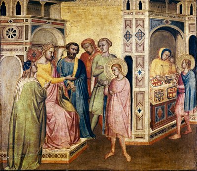 St. Eligius før kong Clothar, ca. 1365 (tempera på træ) af Taddeo Gaddi
