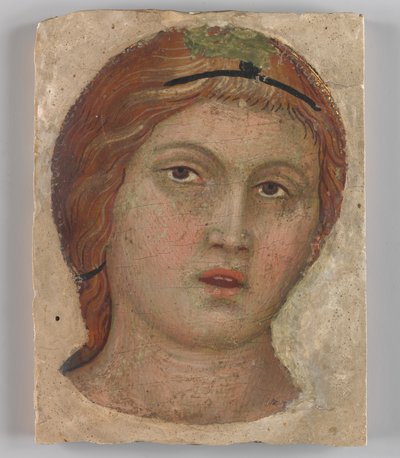 Hovedet af en engel i fuld ansigt, ca. 1397. af Taddeo di Bartolo