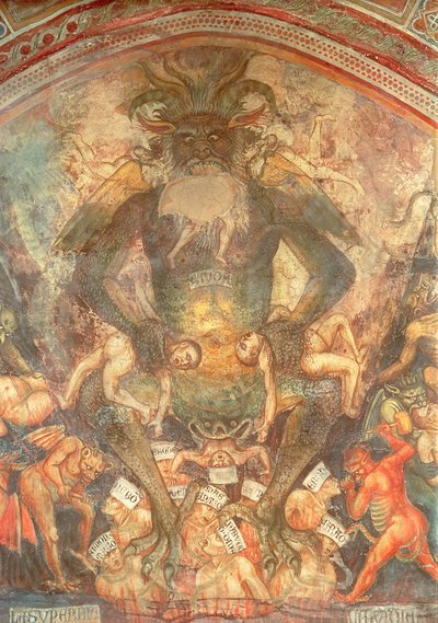 Den sidste dom, detalje af Leviathan, c.1394 af Taddeo di Bartolo