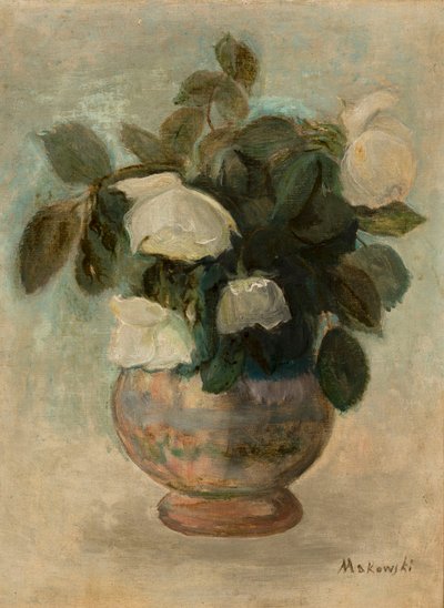 Hvide roser af Tadeusz Makowski