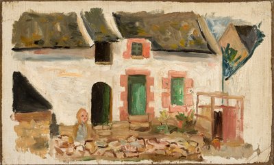 Barn foran huset af Tadeusz Makowski