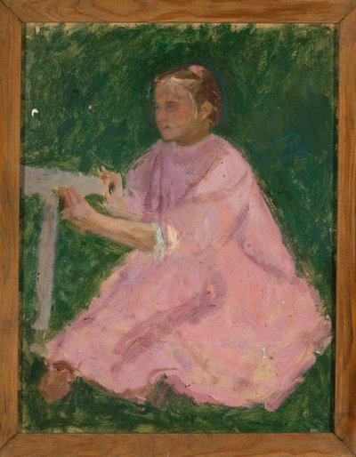 Mädchen im rosa Kleid af Tadeusz Makowski