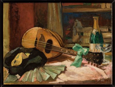 Stilleben med mandolin af Tadeusz Makowski