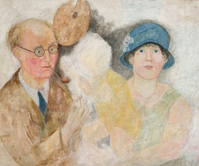 Portræt af maleren med familien (M. Gromaire) af Tadeusz Makowski