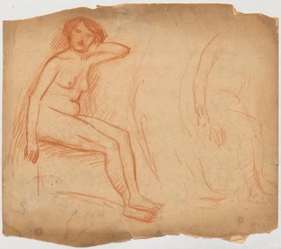 Studie einer sitzenden Frau af Tadeusz Makowski
