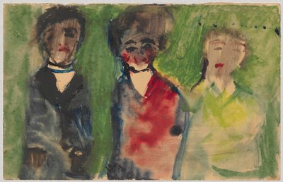 Drei weibliche Figuren in Abendkleidern af Tadeusz Makowski