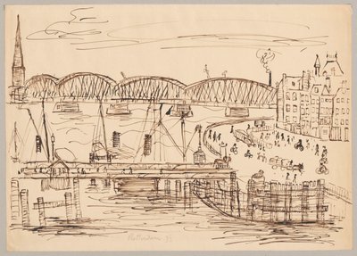 Udsigt over Rotterdam af Tadeusz Makowski