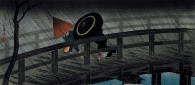 Regn på Izumi-broen af Takahashi Hiroaki