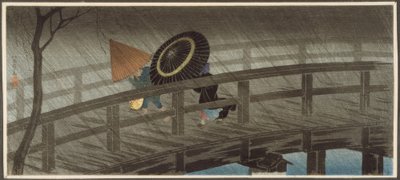 Regn på Izumi-broen af Takahashi Hiroaki