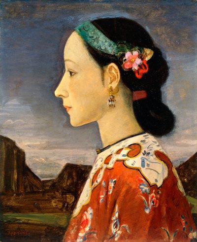 Profil af en kvinde af Takeji Fujishima