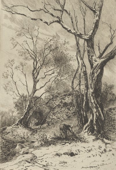 En Hiver., 1800-tallet. af Tancrède Abraham
