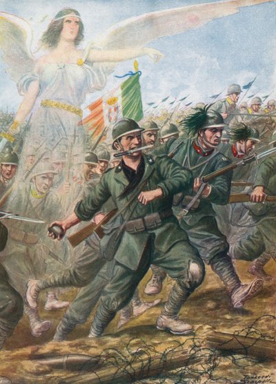 Slaget ved Piave-floden, 1918 af Tancredi Scarpelli