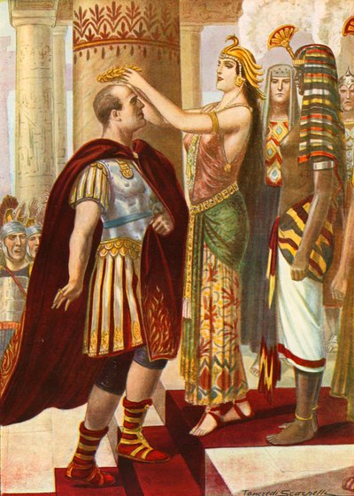 Cleopatra byder Cæsar velkommen af Tancredi Scarpelli
