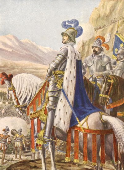 Francois 1. af Frankrig under Marignan-slaget i 1515, illustration, 30