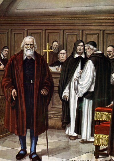 Galilæa og inkvisitionen: "" E pure so muove! "" (Og alligevel bevæger den sig er en sætning, der siges at være blevet udtalt før inkvisitionen af den italienske matematiker, fysiker og filosof Galileo (Og alligevel bevæger den sig er en sætning, der siges af Tancredi Scarpelli
