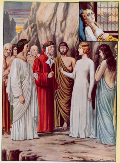 Illustration til Dantes guddommelige komedie af Tancredi Scarpelli
