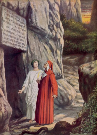 Illustration til Dantes guddommelige komedie af Tancredi Scarpelli