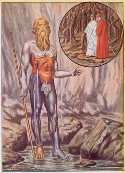 Illustration til Dantes guddommelige komedie af Tancredi Scarpelli