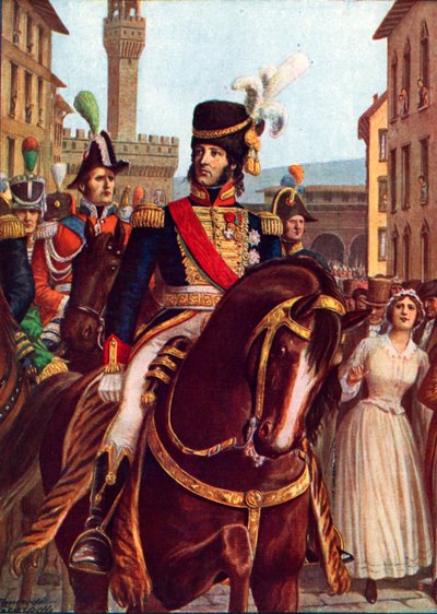 Joachim Murat på vej ind i Firenze, 19. januar 1801 af Tancredi Scarpelli