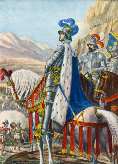 Kong Frans I af Frankrig undersøgte Alperne den 15. august 1515 af Tancredi Scarpelli