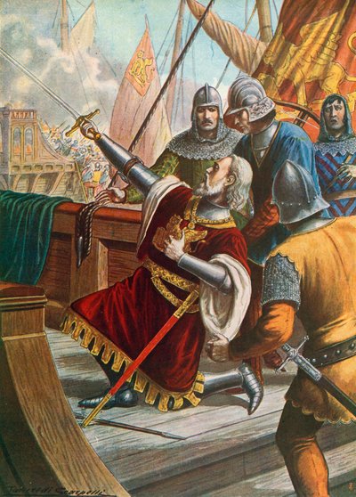Luciano Doria dræbt i kamp, 1379 af Tancredi Scarpelli
