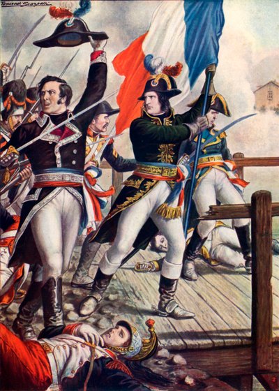 Napoleon Bonaparte i slaget ved Arcole af Tancredi Scarpelli