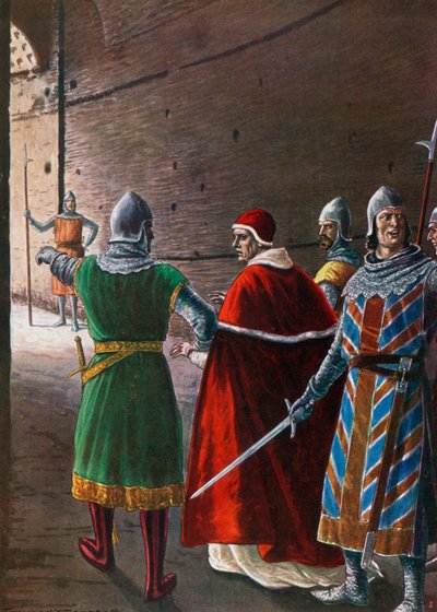 Pave Johannes XIII blev midlertidigt forvist i 965 af Tancredi Scarpelli