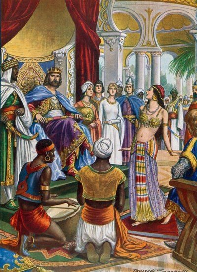 Roger II af Sicilien, der omgav sig med orientalsk pragt af Tancredi Scarpelli
