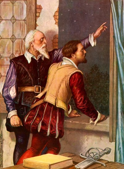 Astrologen Micer Codro viser Vasco Nunez di Balboa stjernen i hans skæbne. af Tancredi Scarpelli