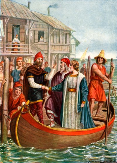 Venedig i slutningen af det 7. århundrede af Tancredi Scarpelli