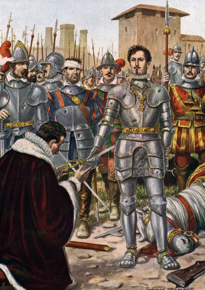 Italiens krig (1521-1526): Slaget ved Pavia (24. februar 1525) af Tancredi Scarpelli