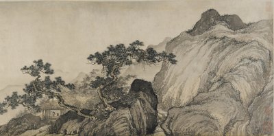 The Thatched Hut of Dreaming of an Immortal, Ming-dynasti (blæk og farve på papir) af Yin Tang