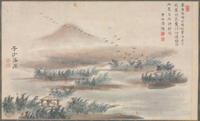 En af otte udsigter over floderne Xiao og Xiang, 1788. af Tani Bunch