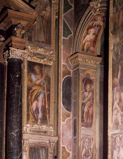 Fresker i skytsenglens kapel af Tanzio da Varallo