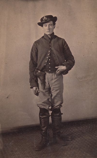 Unionskavalerisoldat med pistol i hylster, 1861-65. af Tappin