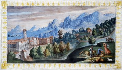 Udsigt over Bagnaia af Tarquinio Ligustri