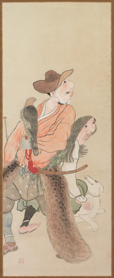Genrefigurer, ca. 1816. af Tatabe Socho