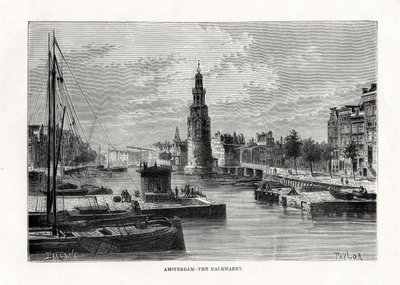 Kalkmarkt, Amsterdam, Holland, 1879 af Taylor