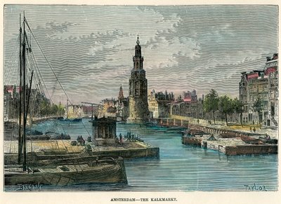 Kalkmarkt, Amsterdam, Holland, c1880. af Taylor